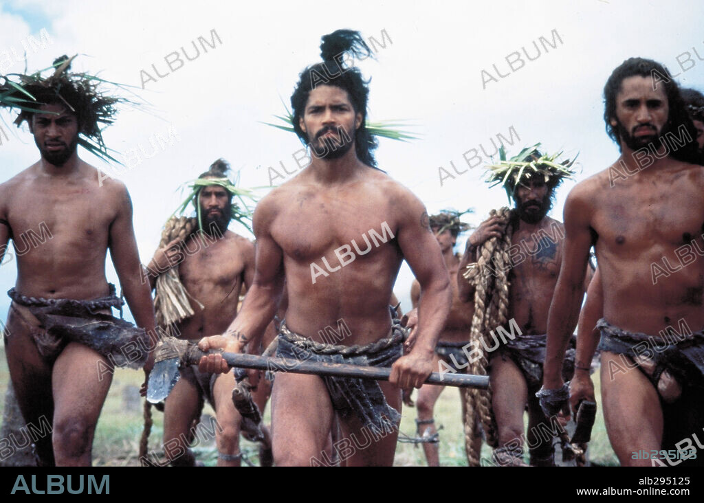 ESAI MORALES in RAPA NUI, 1994, directed by KEVIN REYNOLDS. Copyright GLASS, BEN.