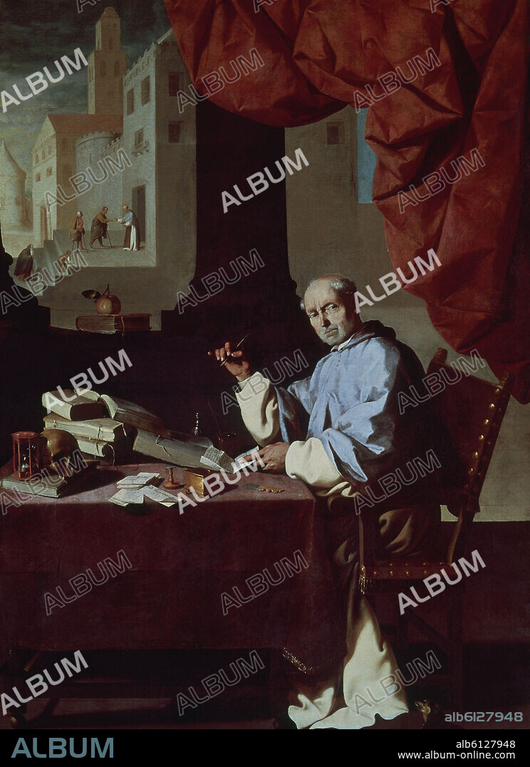 FRANCISCO DE ZURBARAN. SACRISTIA - FRAY GONZALO DE ILLESCAS - 1639 - O/L 290x222 - BARROCO ESPAÑOL.