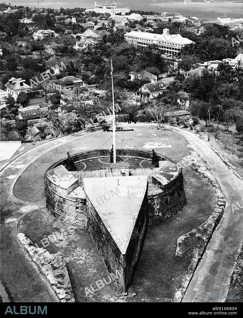 Fort Fincastle in Nassau Bahamas overlooks Bennet's Hill. Built in 1793.