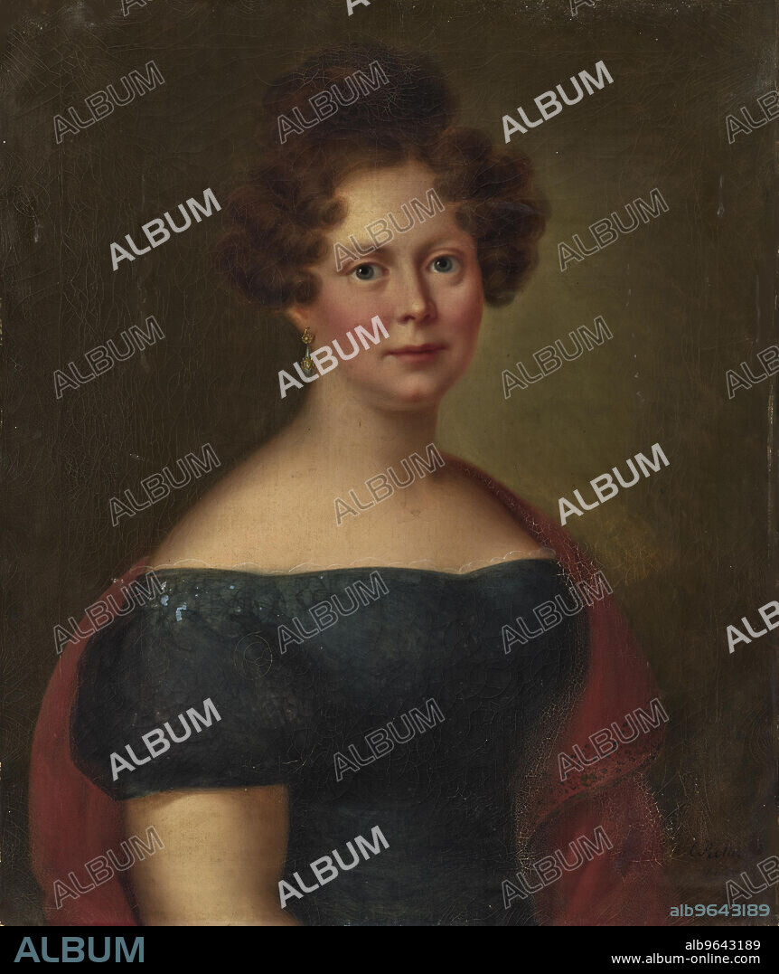 CARL ROTHE. Portrait of Princess Louise of Württemberg, Countess of Hohenlohe-Öhringen (1789-1851).