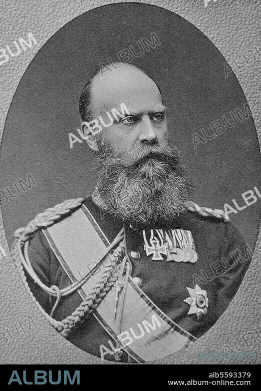 Georg II, Duke of Saxe-Meiningen. (1866-1914); Meiningen 2.4.1826 - Bad Wildungen 25.6.1914. (Patron and artistic director of the Meiningen Court theatre). Portrait. Photo, c. 1875.