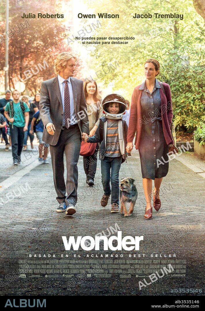 Affiche de WONDER, 2017, réalisé par STEPHEN CHBOSKY. Copyright LIONSGATE/MANDEVILLE FILMS/PARTICIPANT MEDIA/WALDEN MEDIA.