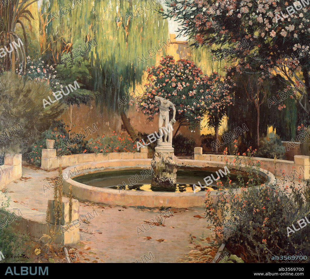 SANTIAGO RUSIÑOL. Santiago Rusiñol / 'The Fountain of the Faun' , 1902, Oil on canvas, 124,5 x 147,5 cm.