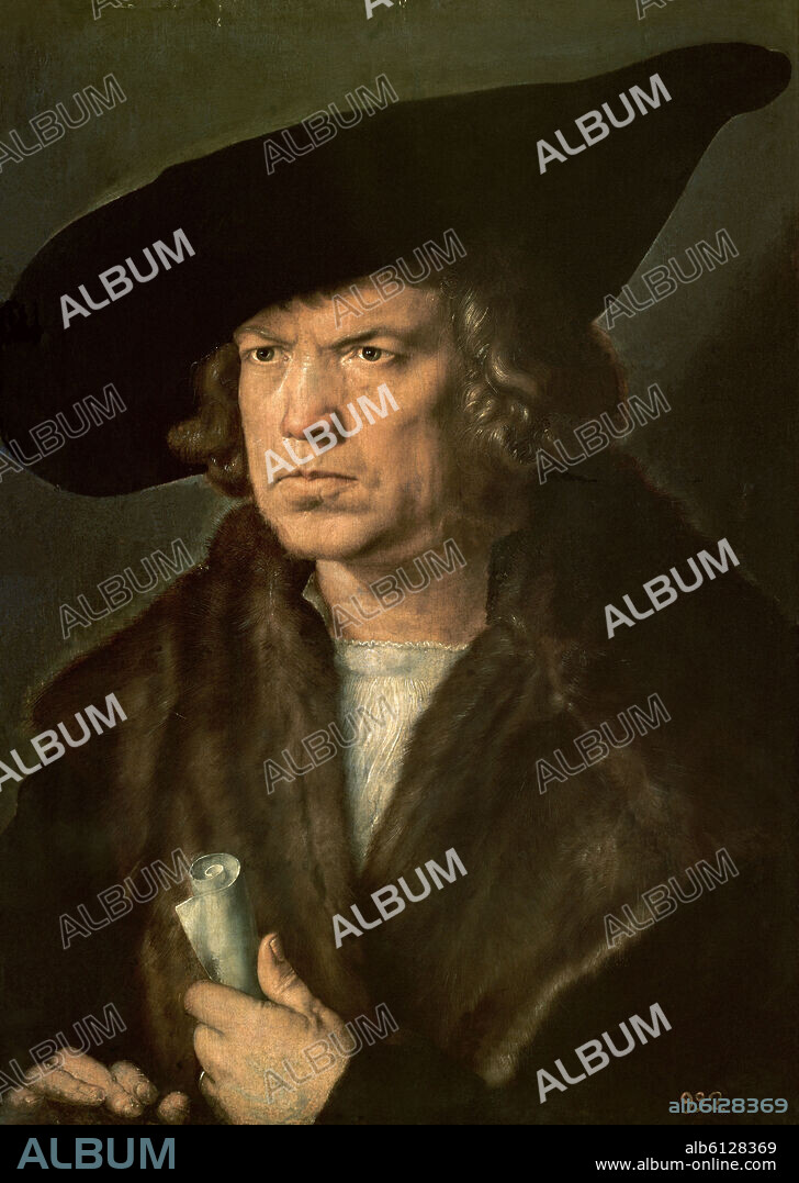 ALBERTO DURERO-ALBRECHT DÜRER. CABALLERO DESCONOCIDO - 1521 - O/T - 50x36 - NP 2180 - RENACIMIENTO ALEMAN.