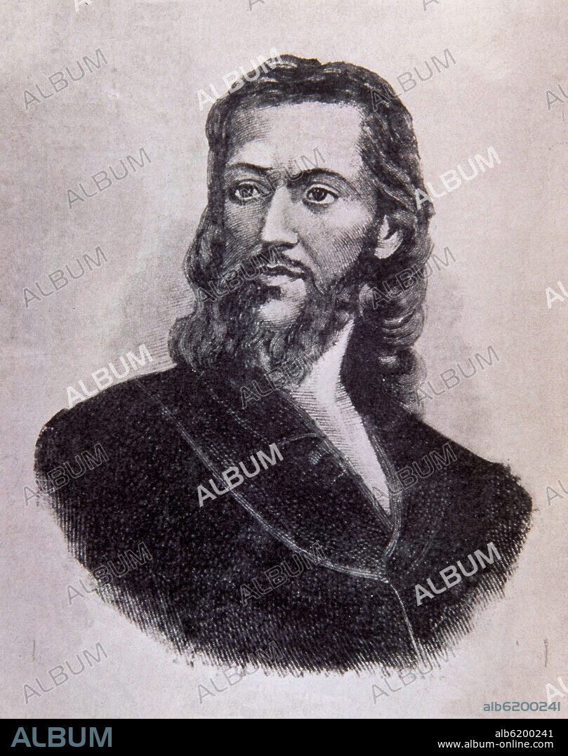 Portrait of Joaquim José da Silva Xavier known as Tiradentes, Brazilian leading member of political movements.