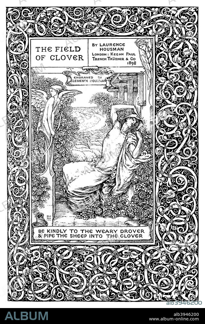 Title page to The Field of Clover, 1899. A print from The Magazine of Art, Cassell and Company, Limited, 1899.