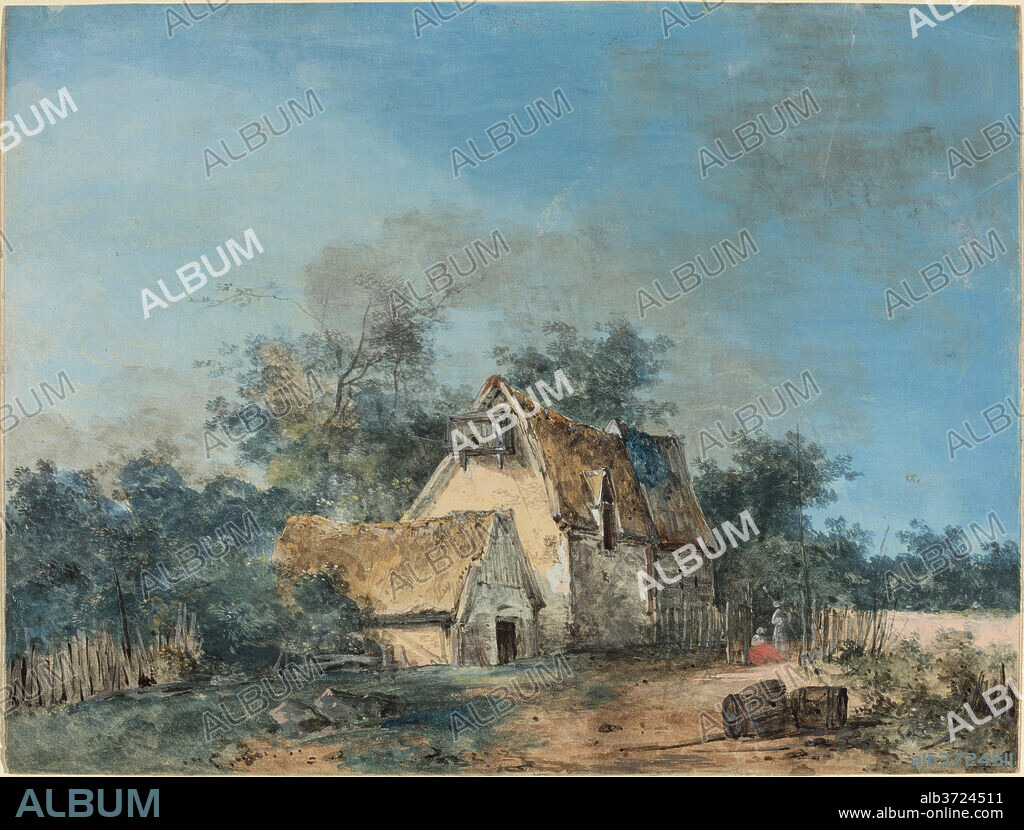 LOUIS GABRIEL MOREAU. Landscape. Dated: probably c. 1780. Dimensions: overall: 23.7 x 31.2 cm (9 5/16 x 12 5/16 in.). Medium: watercolor and gouache.