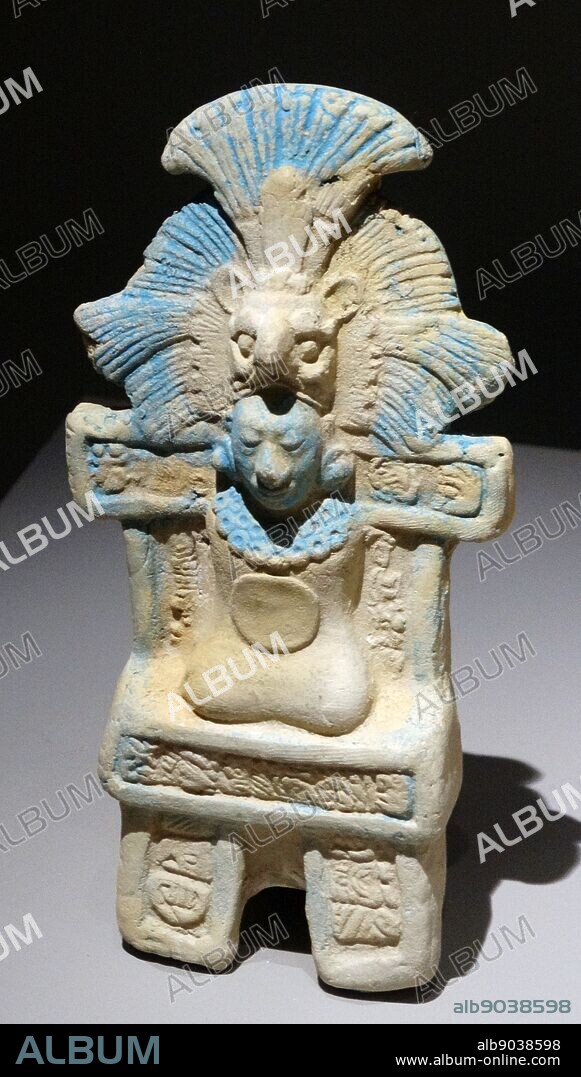 Mayan ceramic figurine of an enthroned noble or leader, from Yucatan, Mexico. 600-900AD.
