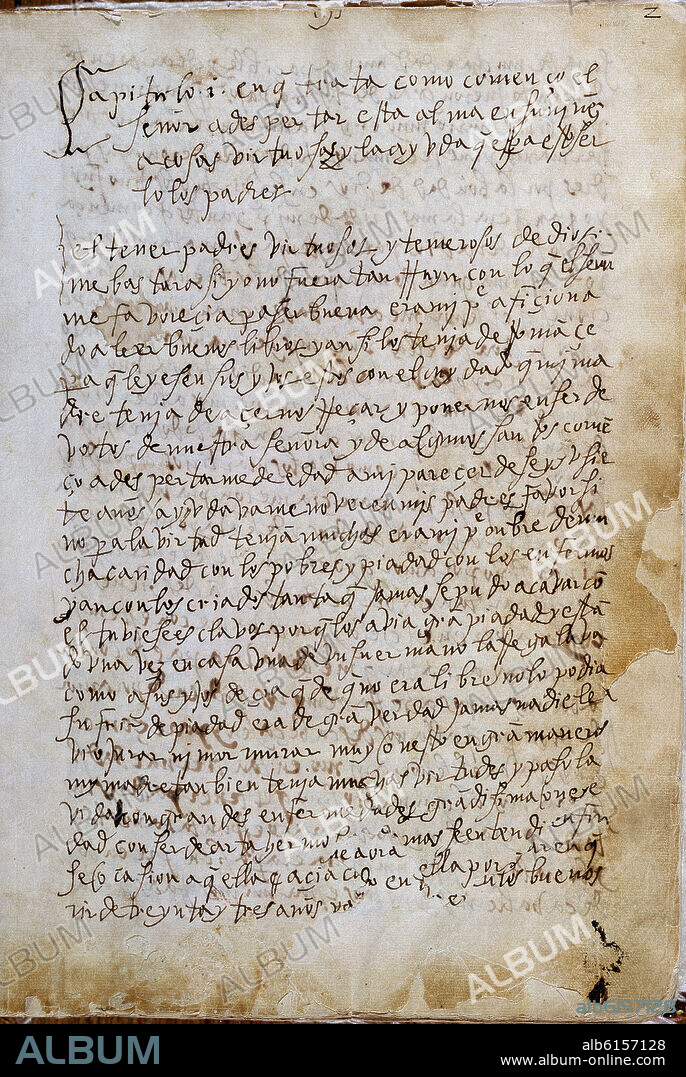 SANTA TERESA DE JESUS (1515-1582). LIBRO DE LA VIDA -1565/66-.