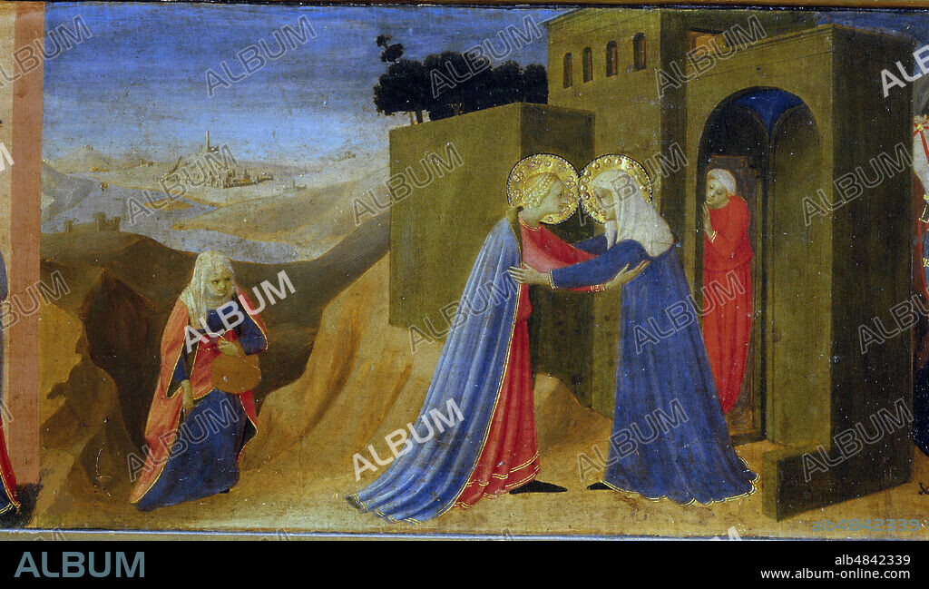 FRA ANGELICO. The Visitation. Predella of the Altarpiece The Annunciation.