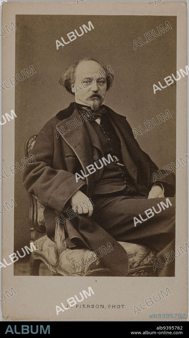 Portrait of Jean-Pierre-Alexandre Antigna (1817-1878), (painter), Mayer Frères et Pierson, Photographer, Between 1870 and 1890, 2nd half of the 19th century, Graphic Arts, Photography, Albumen print, Height: 8.7 cm, Width: 5.4 cm.