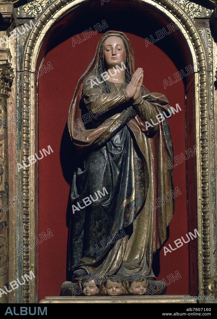 LOPEZ BUENO DIEGO. TALLA DE LA INMACULADA DEL RETABLO DE LA IGLESIA DE SANTIAGO DE SEVILLA - 1602.