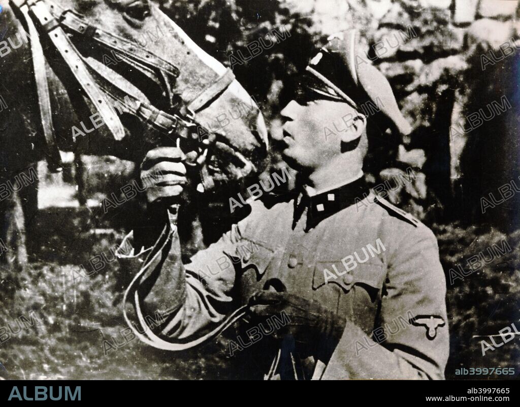 Hans Walter Zech-Nenntwich, German Waffen SS deserter, World War II, c1940s(?). Zech-Nenntwich was an officer in the SS who, after witnessing Nazi atrocities on the Eastern Front, deserted and was able to make his way to England via Denmark and Sweden. He offering to help British intelligence make contact with an anti-Nazi faction within the SS and made propaganda radio broadcasts for the Allies. In 1964 he was convicted by a West German court of war crimes against Jews on the Eastern Front. He was sentenced to 4 years impisonment, but escaped, probably with assistance, just 2 days into his sentence. Zech-Nenntwich fled abroad, but returned to Germany several months later and turned himself in to the authorities.