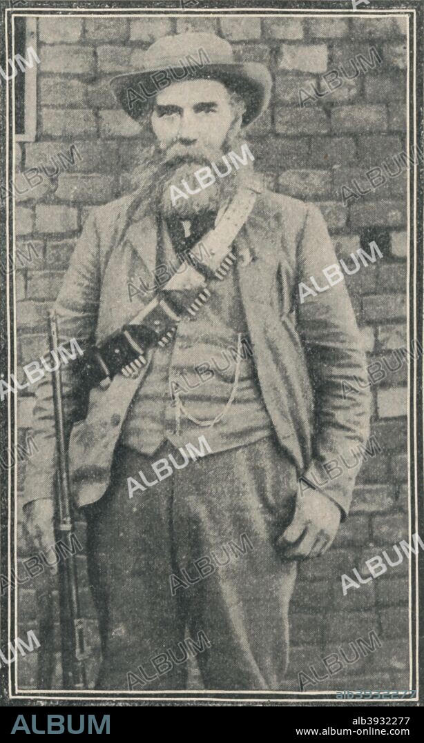 'General Snyman', 1902. General Jacobus Philippus Snyman, (1838-1925), officer during the Second Boer War (1899-1902). From Battles of the Nineteenth Century, Vol. III. [Cassell and Company, Limited, London, Paris, New York & Melbourne, 1902.].