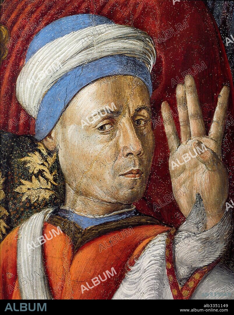 BENOZZO GOZZOLI. Self Portrait (Detail of the Fresco from the Magi Chapel of the Palazzo Medici Riccardi).