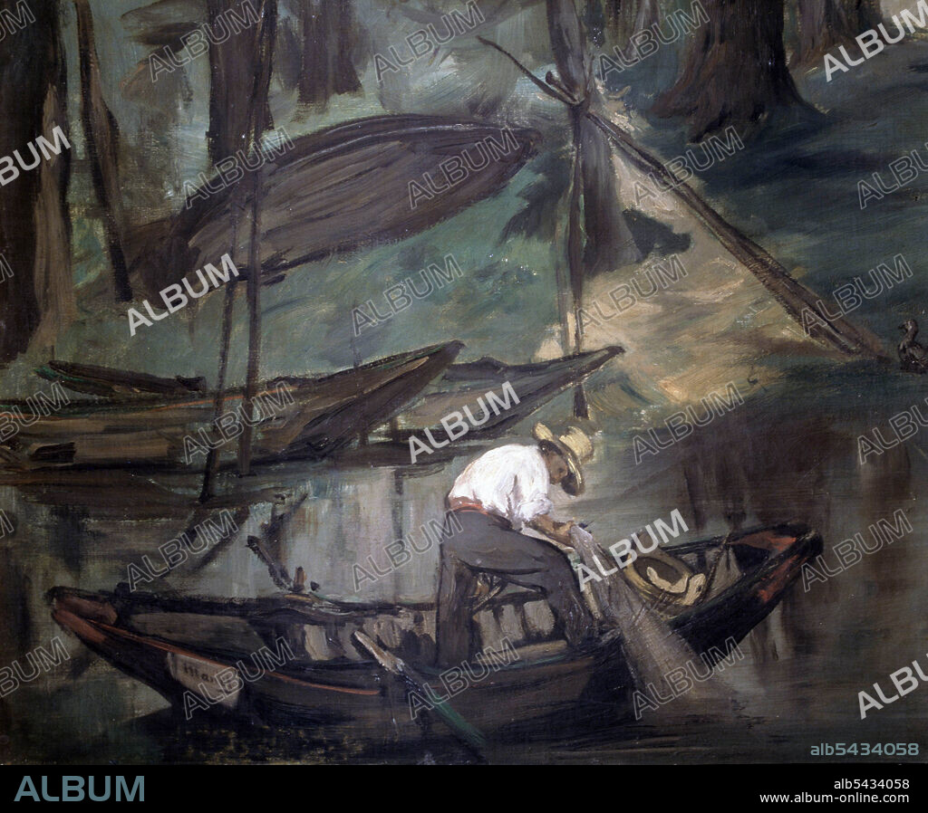 EDOUARD MANET. MANET , EDOUARD. PINTOR FRANCES . 1832 - 1883. " EL PESCADOR ". MUSEO DE WUPPERTAL . ALEMANIA.