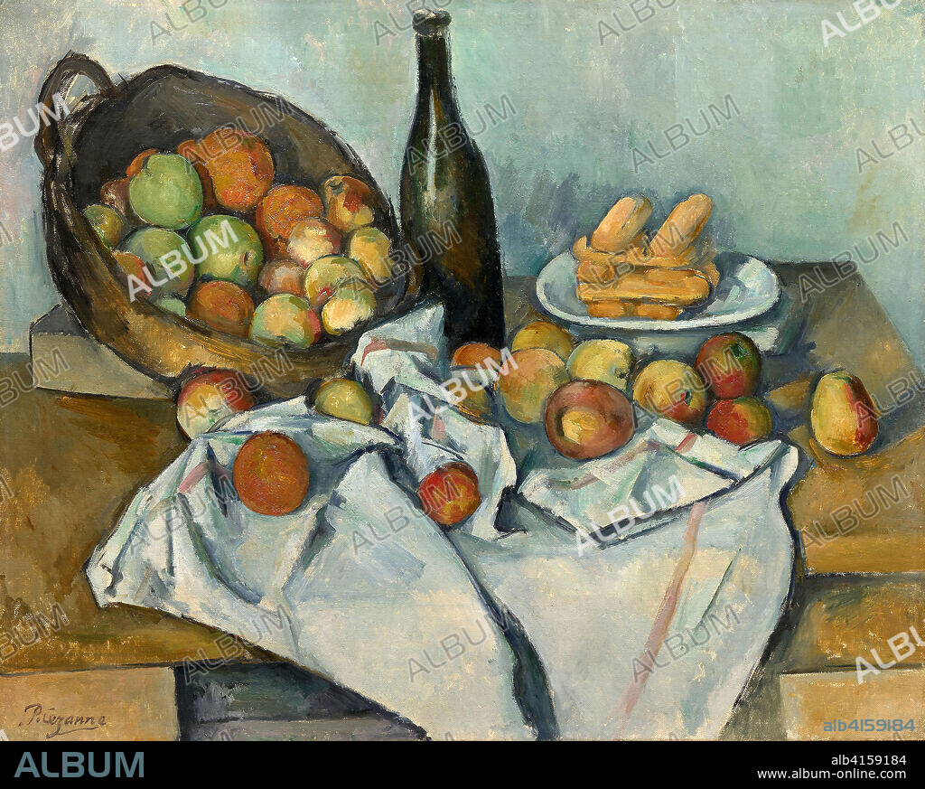 PAUL CEZANNE. The Basket of Apples. Paul Cézanne; French, 1839-1906. Date: 1887-1900. Dimensions: 25 7/16 × 31 1/2 in. (65 × 80 cm). Oil on canvas. Origin: France.