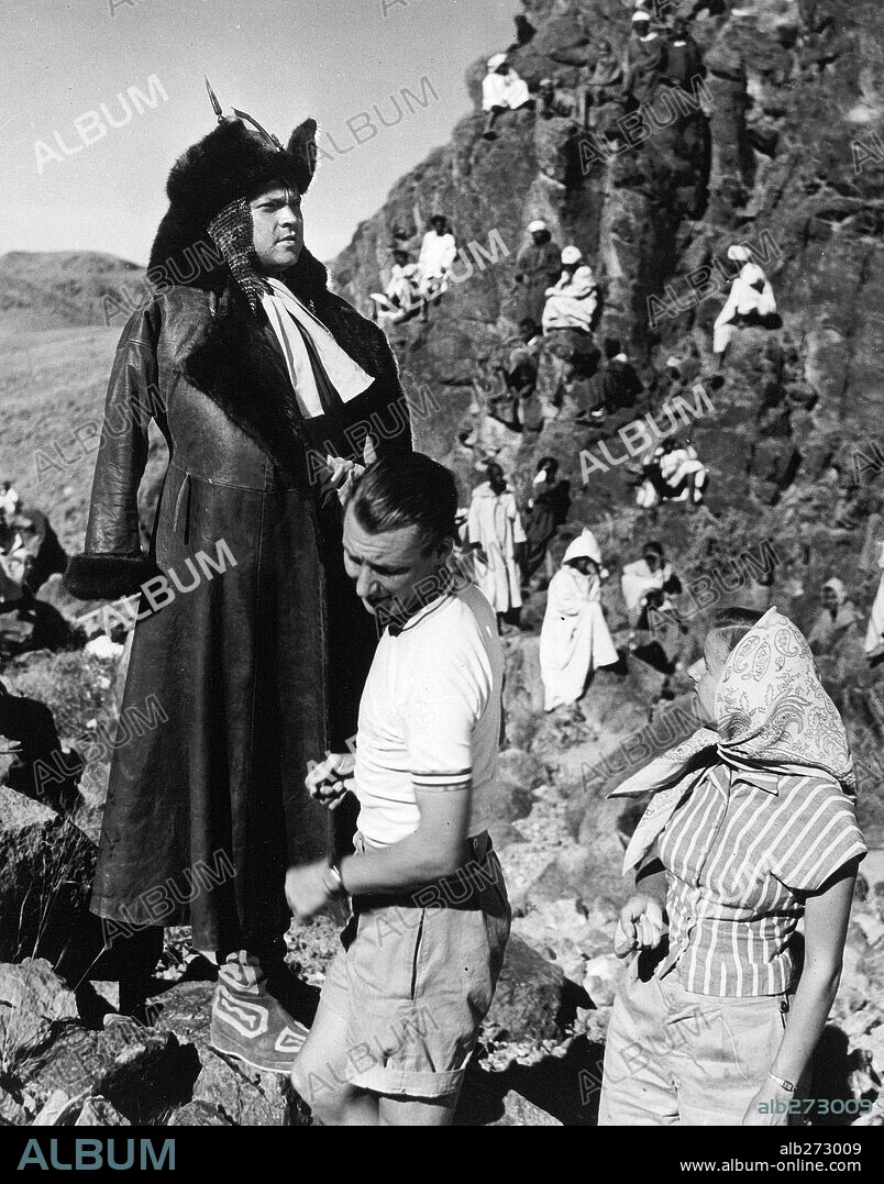 ORSON WELLES en LA ROSA NEGRA, 1950 (THE BLACK ROSE), dirigida por HENRY HATHAWAY. Copyright 20TH CENTURY FOX.
