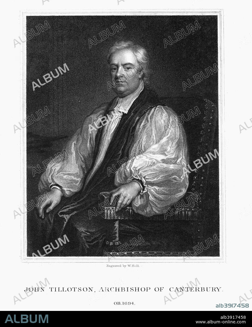 John Tillotson, Archbishop of Canterbury, (1832). Tillotson (1630-1694) became Archbishop of Canterbury in 1691.