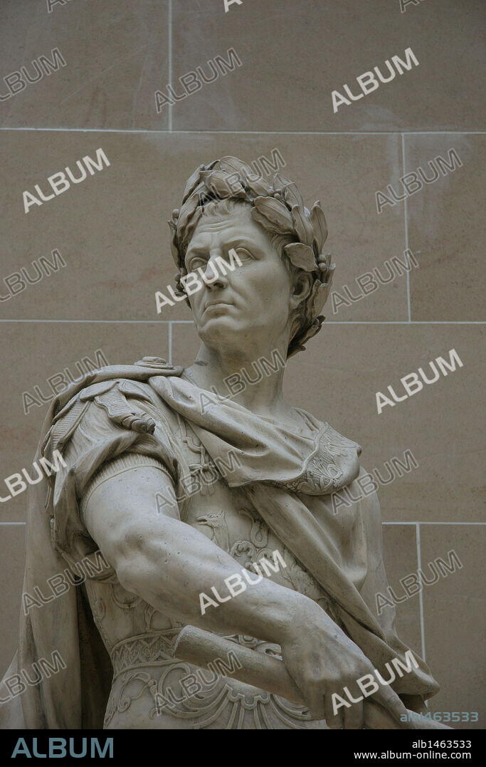 CAYO JULIO CESAR (h. -100 a-44). Político, general y escritor romano. Perteneciente a la familia Julia. Escultura realizada por Nicolas Coustou (1658-1733). Museo del Louvre. París. Francia.