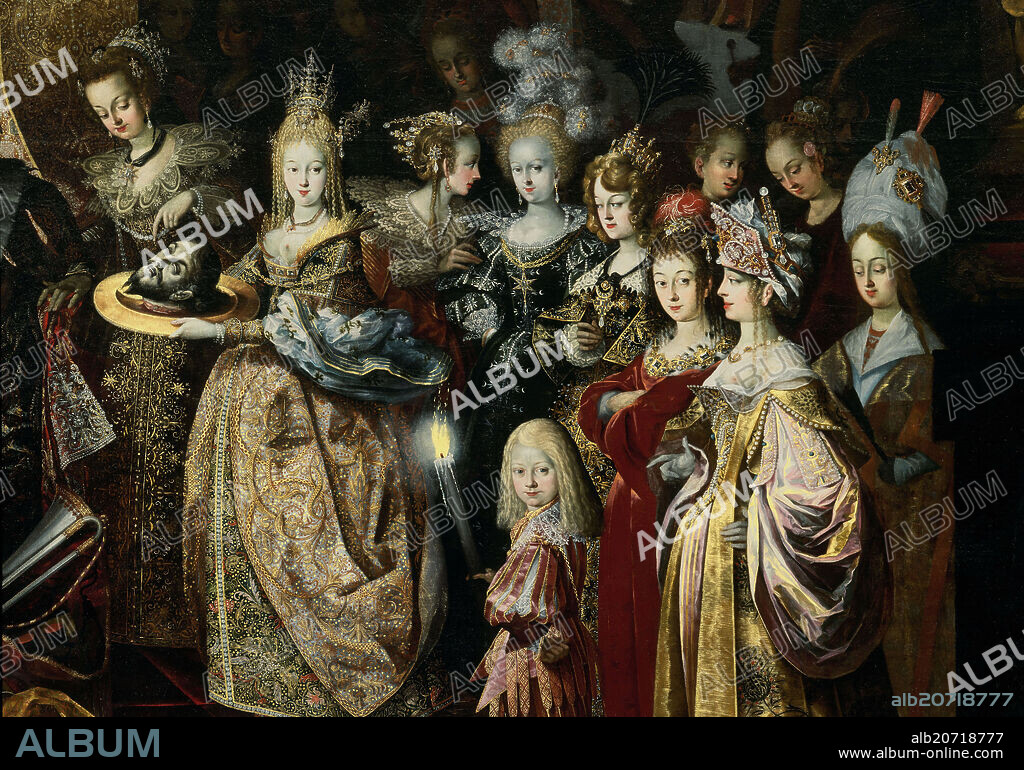 BARTHOLOMÄUS STROBEL THE YOUNGER. 'Feast of Herod with the Beheading of St John the Baptist' (detail), 1630-1633, Oil on canvas, P01940.