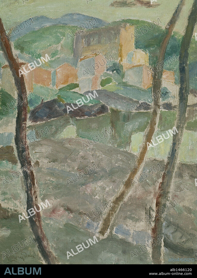 DANIEL VÁZQUEZ DÍAZ. ARTE S. XX. ESPAÑA. DANIEL VAZQUEZ DIAZ (1882-1969). Pintor español. "PAISAJE". Museo de Pintura Moderna (Palacio Elsedo). Pámanes. Cantabria.