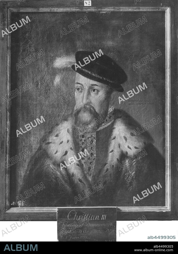 King Kristian III, Kristian III, 1503-59, King of Denmark and Norway, painting, Christian III of Denmark, Oil on canvas, Height, 84 cm (33 inches), Width, 68 cm, (26.7 inches).
