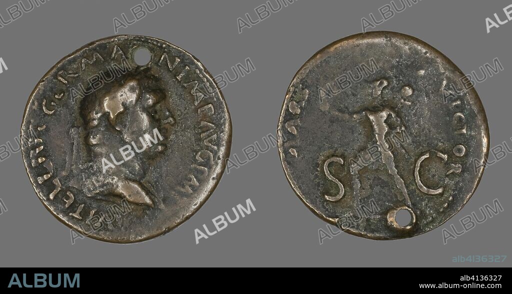 ANCIENT ROMAN. Sestertius (Coin) Portraying Emperor Vitellius. Roman. Date: 69 AD. Dimensions: Diam. 3.5 cm; 23.95 g. Bronze. Origin: Roman Empire.