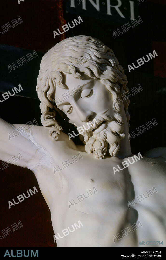 BENVENUTO CELLINI (1500-1571). CRISTO EN LA CRUZ (1562) - MARMOL DE CARRARA BLANCO.