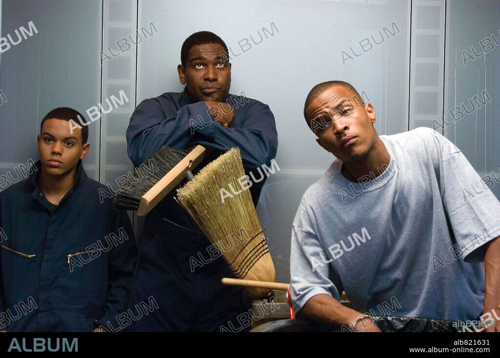 EVAN ROSS, MYKELTI WILLIAMSON and T. I. in ATL, 2006, directed by CHRIS ROBINSON. Copyright SWEET TEA PICTURES LLC/OVERBROOK ENTERTAINMENT / D'ALEMA, GUY.