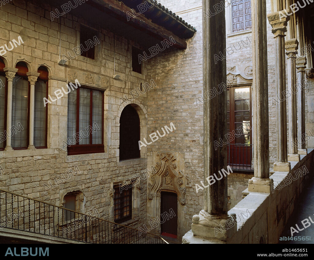 ARTE GOTICO. ESPAÑA. MUSEO PICASSO. Ubicado en el PALACIO DE AGUILAR, DEL BARÓ DE CASTELLET y el PALAU MECA. Detalle. BARCELONA. Cataluña.