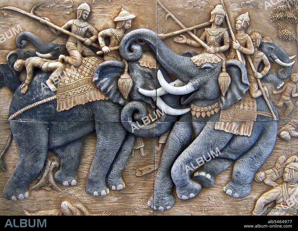 In 1592, Nanda Bayin ordered his son Minchit Sra to attack Ayutthaya. The Siamese army, under King Naresuan, met the Burmese army at Nong Sarai on Monday 18 january, 1593. The personal battle between Naresuan and Minchit Sra is now a highly-romanticised historical scene known as Yuddhahatthi, the Elephant battle. After narrowly missing Naresuan and cutting his head, Minchit Sra was slashed to death on the back of his elephant. This was on Monday, the 2nd waning day of the 2nd month of the Buddhist calendar Chulasakarat Era year 954. Calculated to correspond to Monday, 18 January, AD 1593 of the Gregorian calendar, this date is now observed as Royal Thai Armed Forces day.