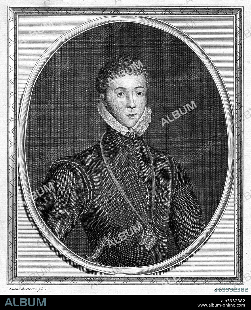 Henry Stuart, Lord Darnley, second husband of Mary, Queen of Scots, (1786). Darnley (1545-1567) was murdered at Kirk O'Field near Edinburgh in February 1567.