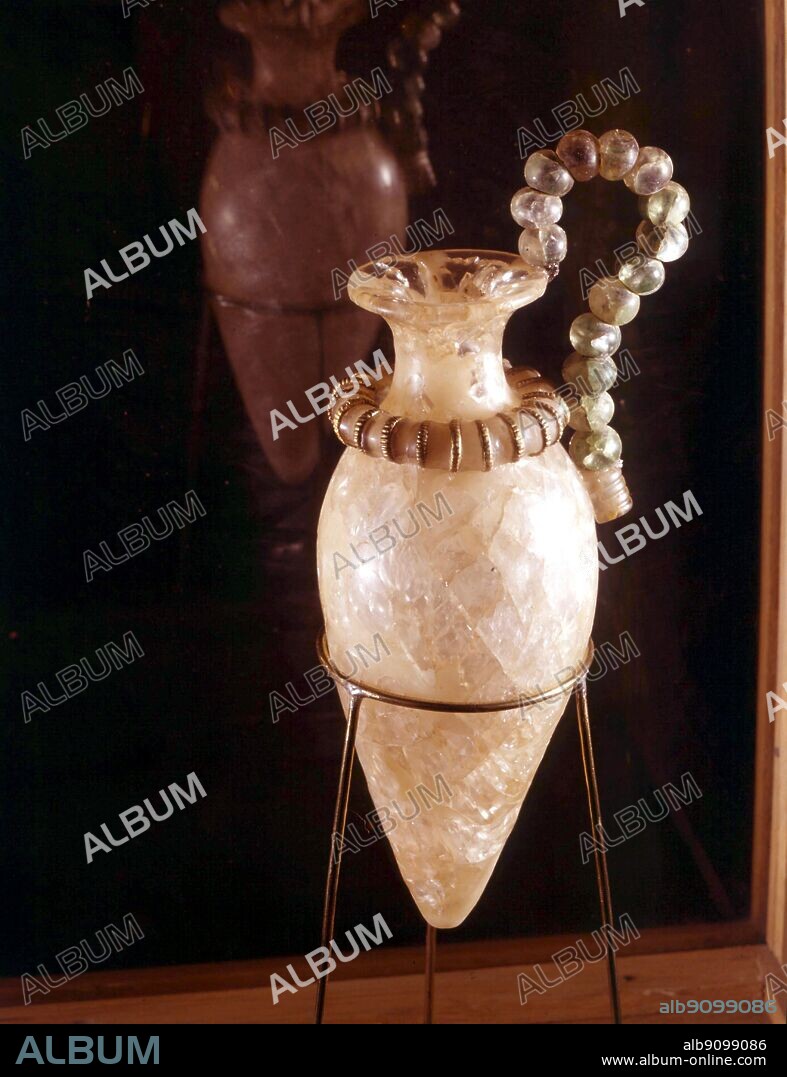 Fine craftsmanship. A ritual sprinkler in rock crystal, from kato Zakro, c.1500 BC.