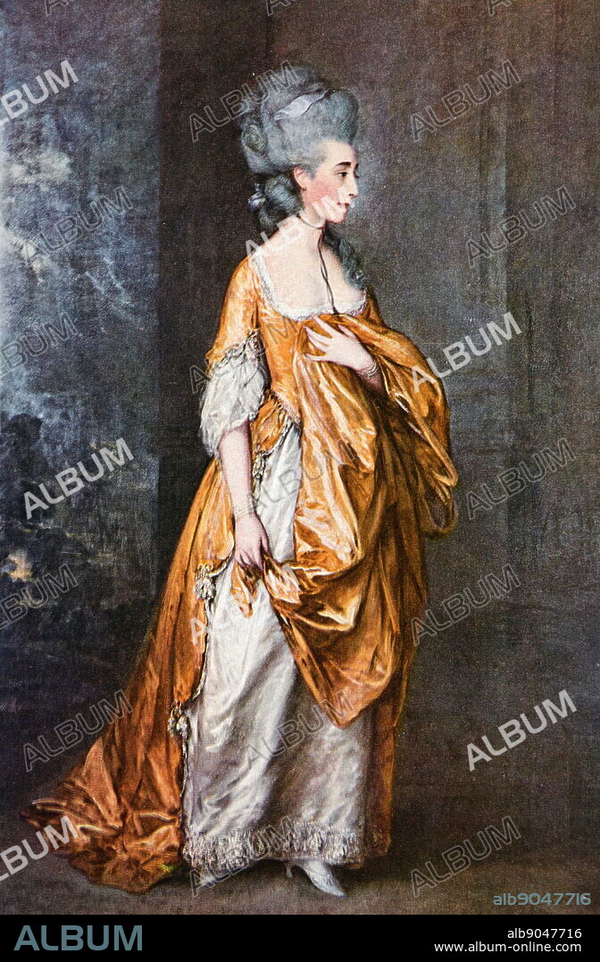 Portrait of Mrs. Grace Dalrymple Elliott (1754-1823) by Thomas Gainsborough (1727-1788). Oil on canvas, 1778. Thomas Gainsborough was an English portrait and landscape painter, draughtsman, and printmaker.