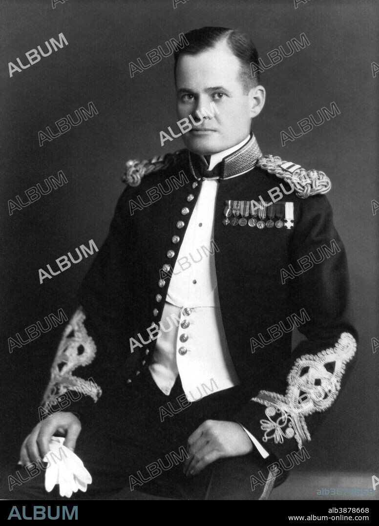 Digitally restored military photo of Marine Corps legend, Lewis Chesty Puller, as a young captain.