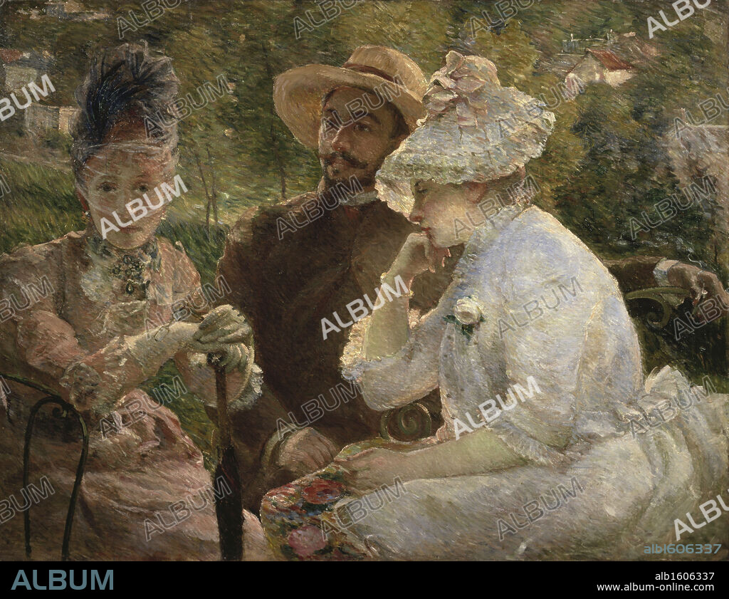 On the Terrace at Sevres   1880  Marie Bracquemond (1874-1916/French)   Oil on canvas   Petit Palais, Geneva.