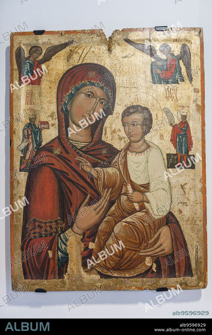 la virgen Hodegetria, Kostarowce, siglo XVi, museo de los iconos, castillo Real, Sanok, voivodato de subcarpacia,,Polonia, eastern europe.