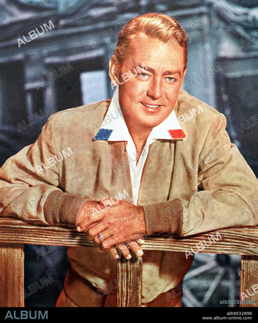 Film still from 'The McConnell Story' starring Alan Ladd, June Allyson, James Whitmore, and Frank Faylen.