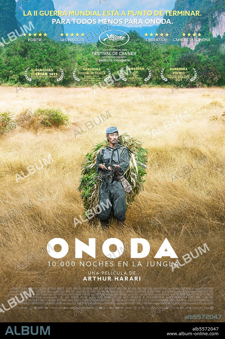 Poster of ONODA: 10,000 NIGHTS IN THE JUNGLE, 2021 (ONODA,10.000 NUITS DANS LA JUNGLE), directed by ARTHUR HARARI. Copyright Bathysphère Productions.