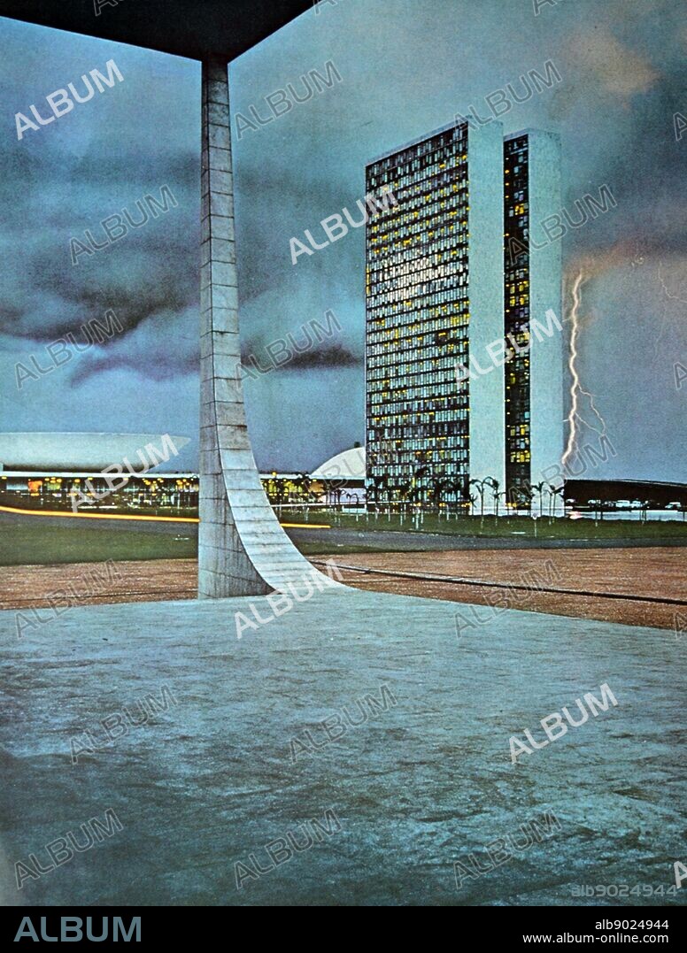 Congress building (parliament) in Brasília the federal capital of Brazil; founded on April 21, 1960, to serve as the new national capital. Brasília was planned and developed by Lúcio Costa and Oscar Niemeyer in 1956 in order to move the capital from Rio de Janeiro to a more central location.