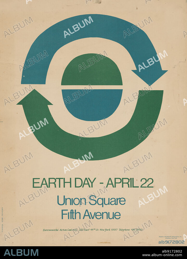 ENVIRONMENTAL ACTION COALITION. Poster from the first Earth Day, 1970.