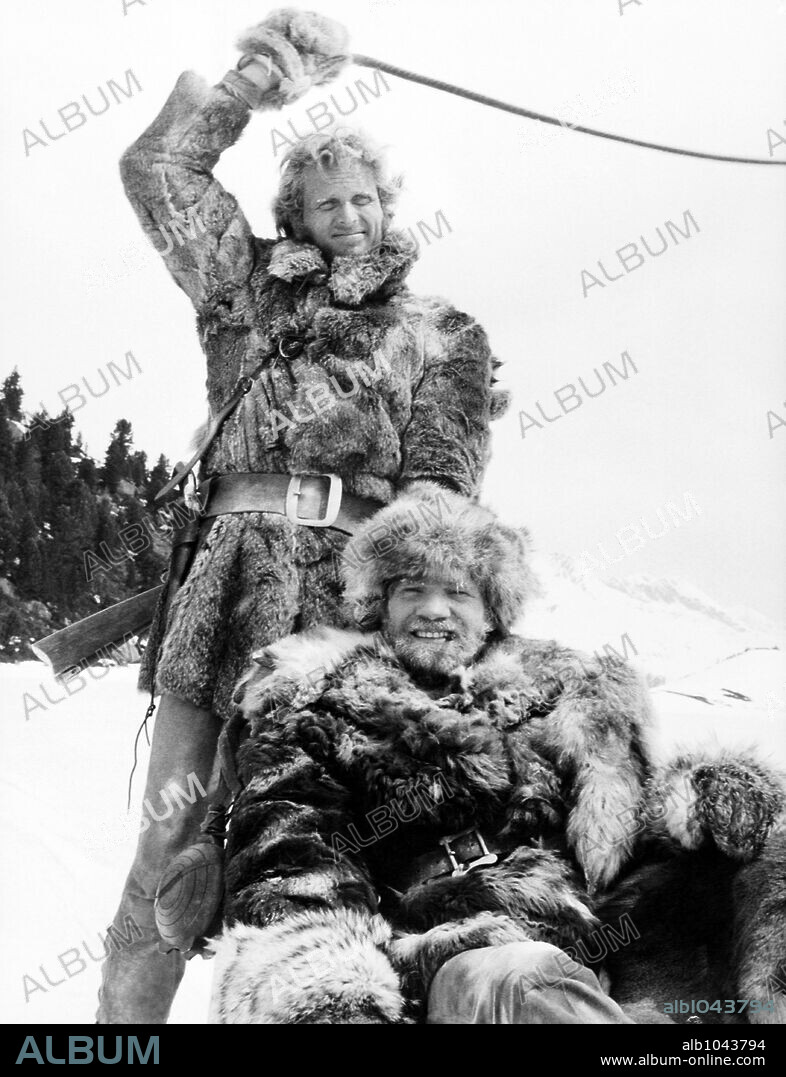 RAIMUND HARMSTORF and RON ELY in DER SCHREI DER SCHWARZEN WOLFE, 1972, directed by HARALD REINL.