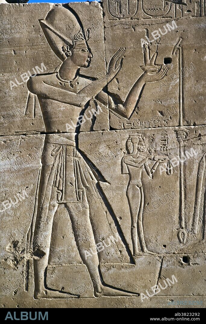 Hieroglyphs in the Karnak temple complex, north of modern day Luxor or ancient Thebes. Karnak is widely considered the largest temple complex every built by man.