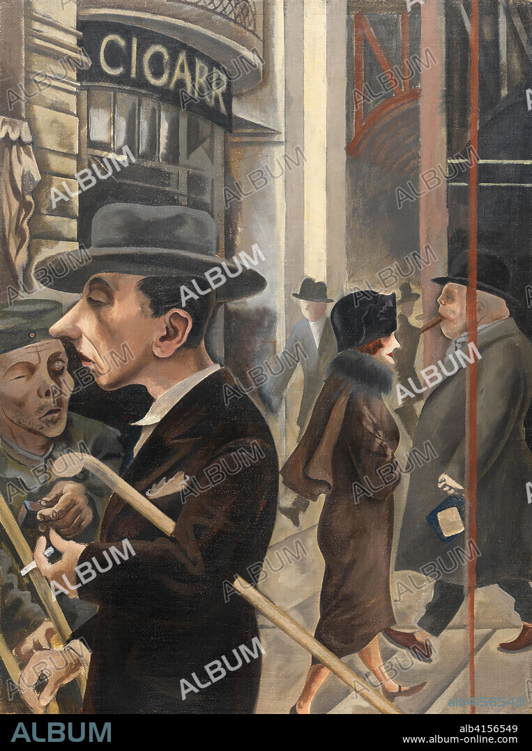 George Grosz (Berlín, 1893-1959). Escena callejera (Kurfürstendamm) (1925). Óleo sobre lienzo. 81,3 x 61,3 cm.