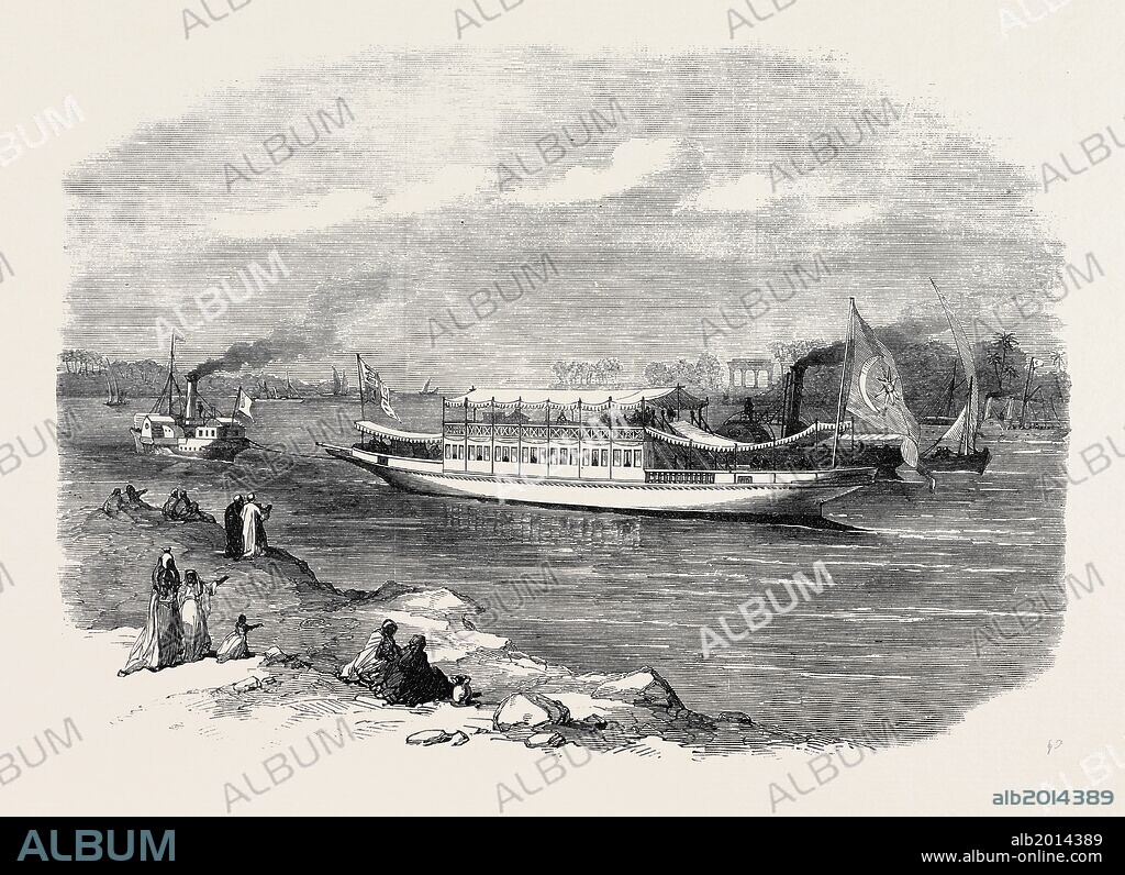 THE PRINCE AND PRINCESS OF WALES IN EGYPT: THE DAHABIEH, OR NILE BOAT, FOR THE PRINCE AND PRINCESS, 1869.