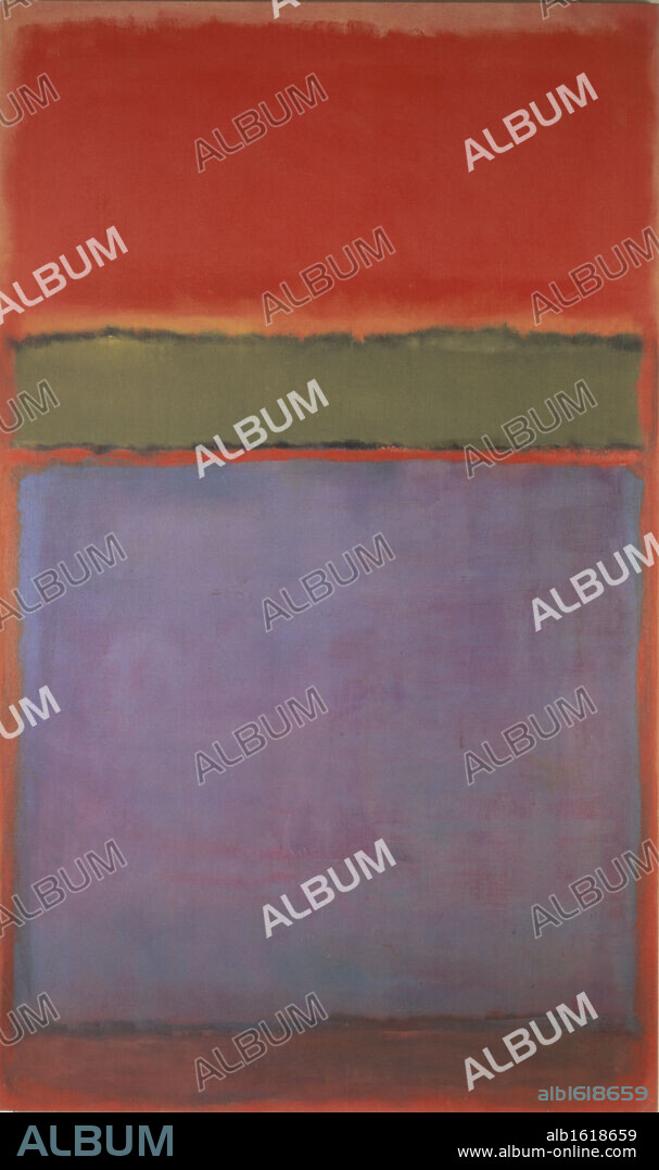No. 6- Violet, Green & Red by Mark Rothko, 1951, 1903-1970.