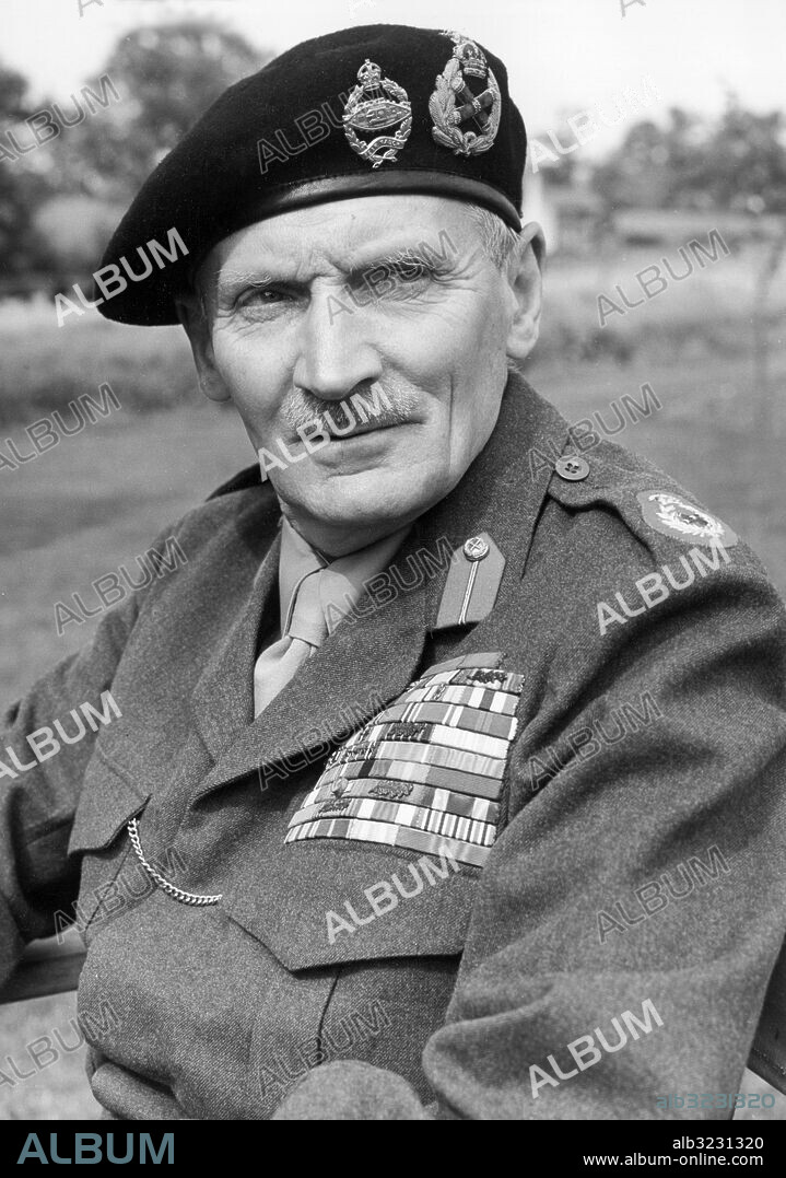 Orig. bildtext... MONTY TROUBLED THE GERMANS Field Marshal Viscount Montgomery has been fined £10 with £5 costs for a traffic offence while driving in London. In a letter to his solicitor read out in court, Lord Montgomery said: I have been driving cars for 50 years. I drove various types of vehicles from Alamein to Berlin with no trouble to anyone - but the Germans. He was fined for driving carelessly and going the wrong way up a one way street. In a collision in the street his Daimler had hit a car driven by Mr. Robert Weldon who had never risen above the rank of guardsman in the Irish Guards. The police sergant who had taken particulars of the accident had served under him in Italy, and the prosecuting counsel had served under him in Germany. This picture shows Monty wearing the two badges in his beret which broke all the rules of uniform. The badge with the tank is that of the tank corps. Monty added it to his own general staff badge to show his appreciation of the work done by the tanks in the war. 15 Nov 61 Orig. bildtext... MONTY REVISITS HIS CARAVAN H.Q. Sunday, June 6th, if the 10th anniversary of the great Normandy invasion. Recently Field Marshal Viscount Montgomery, who played a major part in the defeat of the Germans from El Alamein into Germany, visited his famous Caravan Headquarters, used by the famous soldiers from the time he turned back the Africa corps at El Alamein in October 1942 and chased Rommel into Tunisia, until the landings in France and final battles in Germany. Photo shows. Field Marshal Viscount Montgomery photographed when he visited his famous Caravan H.Q. June 6. 54. Anm. B Montgomery, 1887-1976, brittisk militär, fältmarskalk 1944. Basker Broscher CD647 persons: BERNARD MONTGOMERY sites: STORBRITANNIEN.