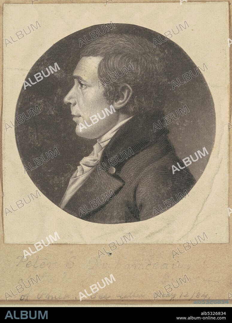CHARLES BALTHAZAR JULIEN FEVRET DE SAINT-MEMIN. Peter Stephen DuPonceau, c. 1800.