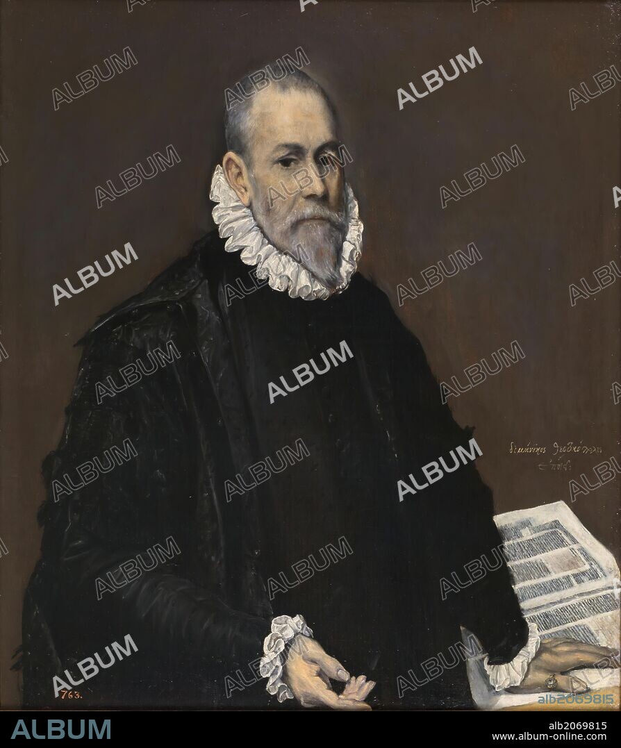 El Greco / 'Retrato de un médico (¿Rodrigo de la Fuente?)', 1582-1585, Escuela Española, Óleo sobre Lienzo, 96 cm x 82,3 cm x 2 cm, P00807.